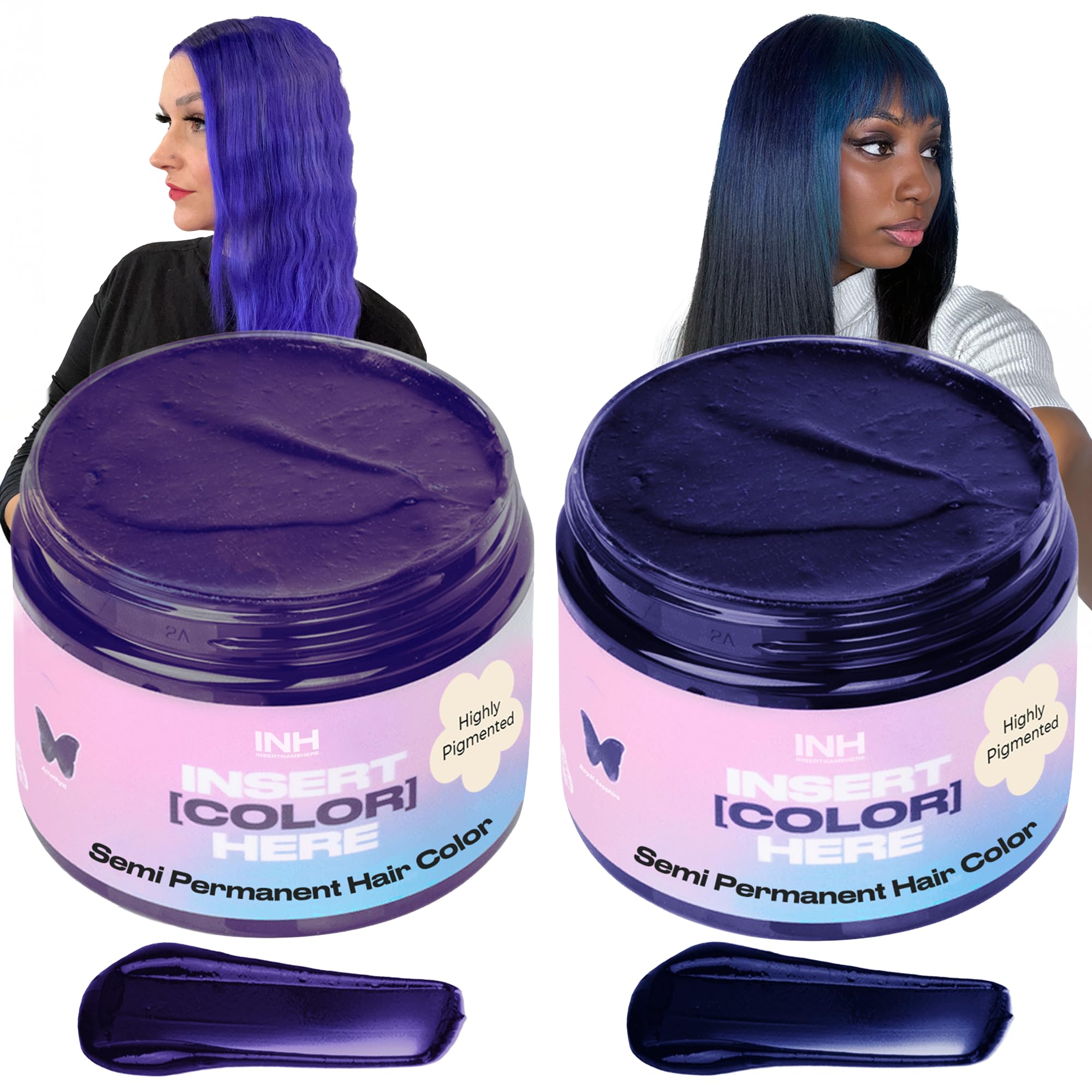 Amazon.com : INH Hair Dye Set - Amethyst Dark Purple & Royal